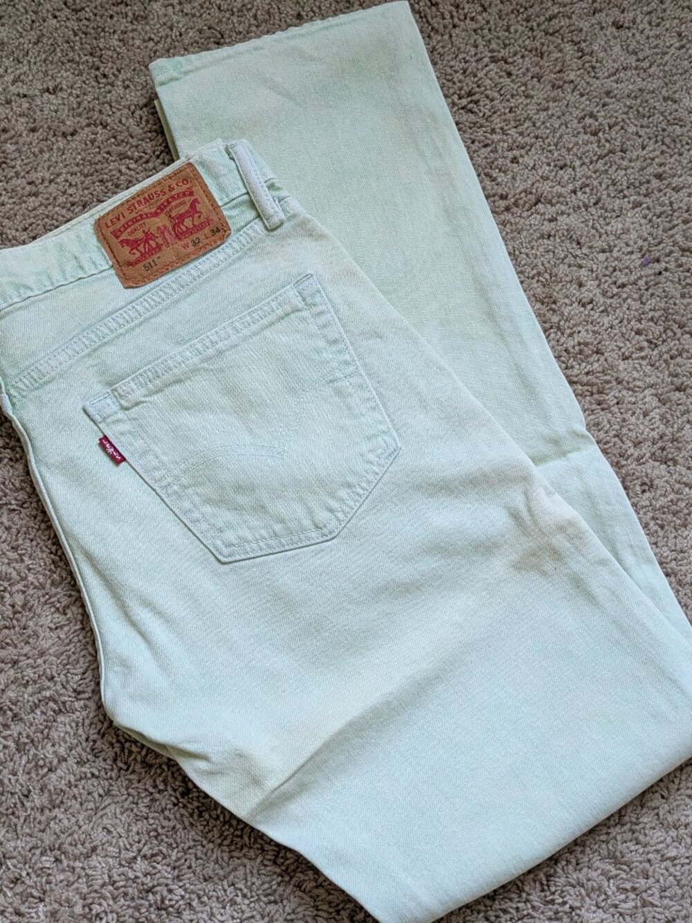 Light Green Levi 511 Jeans